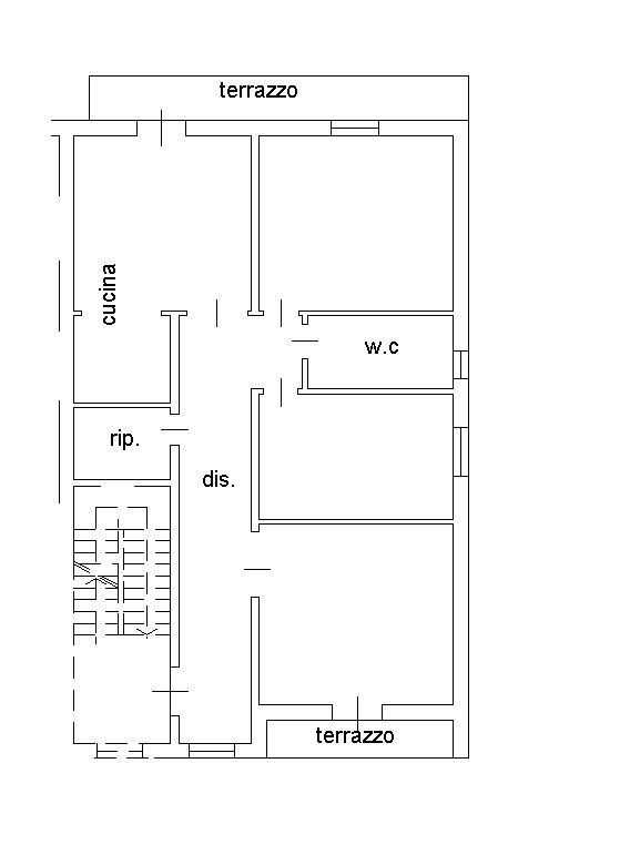 Quadrilocale Montelupo Fiorentino - planimetria 1