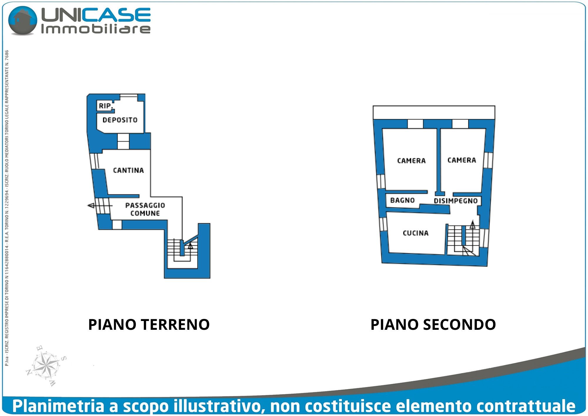 Independent house Via Denina Carlo, 18, Barge - floor plans 1