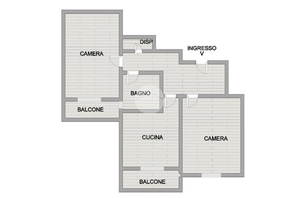 Three-room apartment Via della torrazza, Genova (neighborhood Prà) - floor plans 1