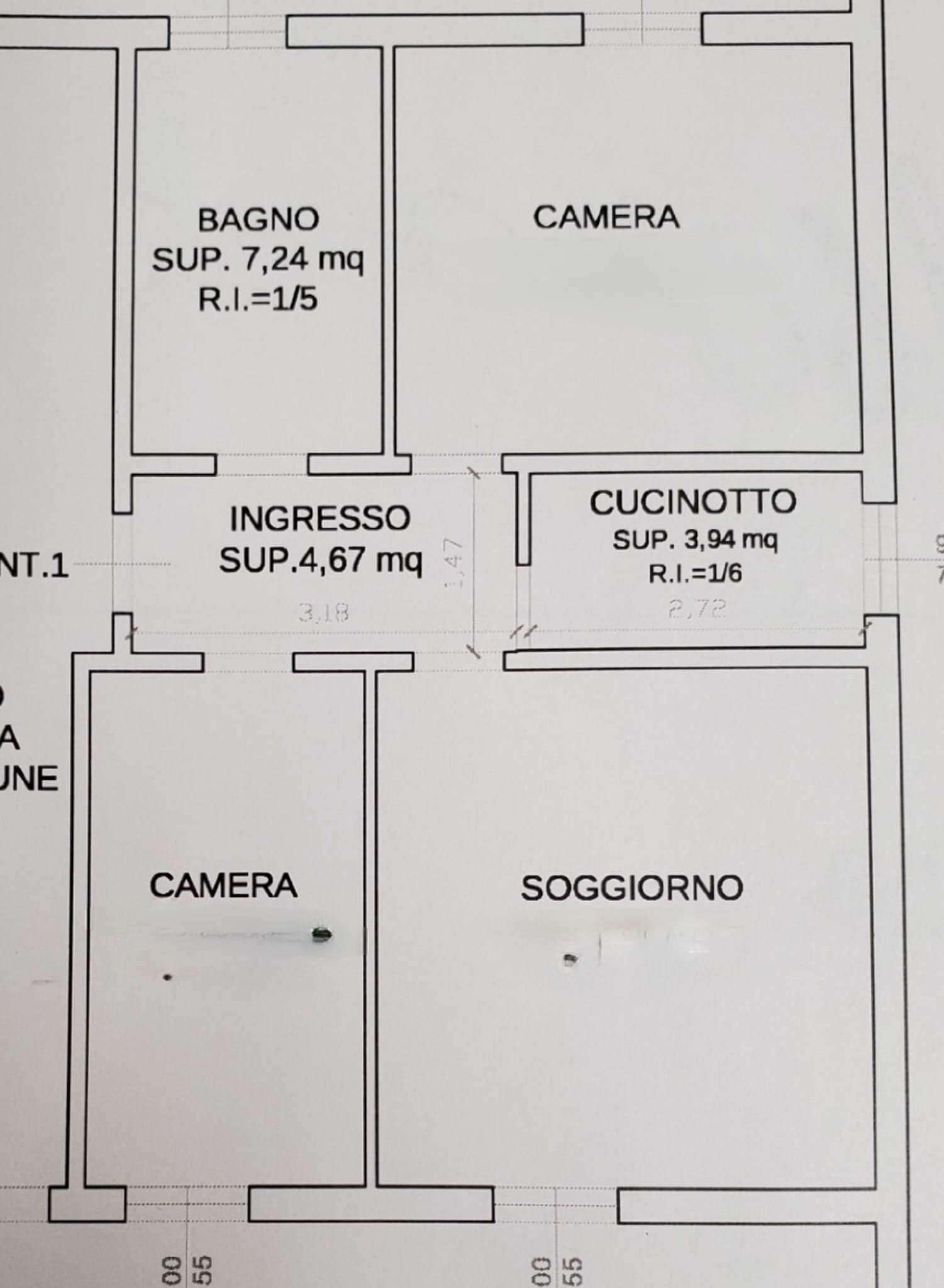 Three-room apartment Via Monfalcone, 41, Modena (neighborhood Buon Pastore - Parco Amendola) - floor plans 1