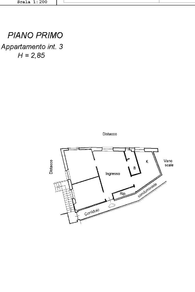 Four-room apartment Vittorio veneto, Mignanego - floor plans 1