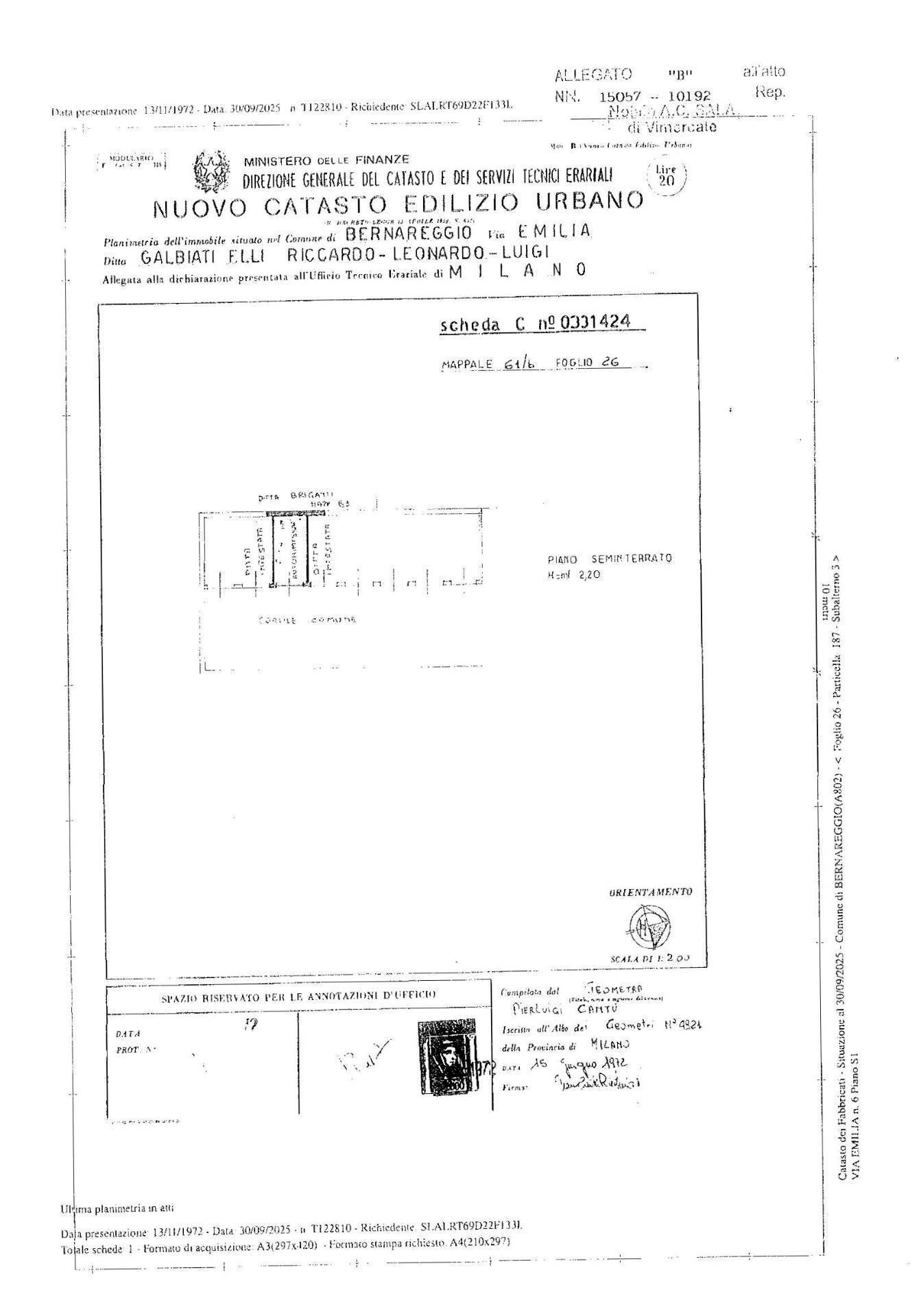 Foto 32 - Two-room apartment emilia
 
6, Bernareggio - floor plans 1