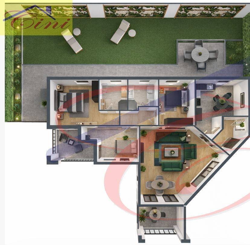 Foto 2 - Four-room apartment via camillo benso conte di cavour, Lecco - floor plans 1