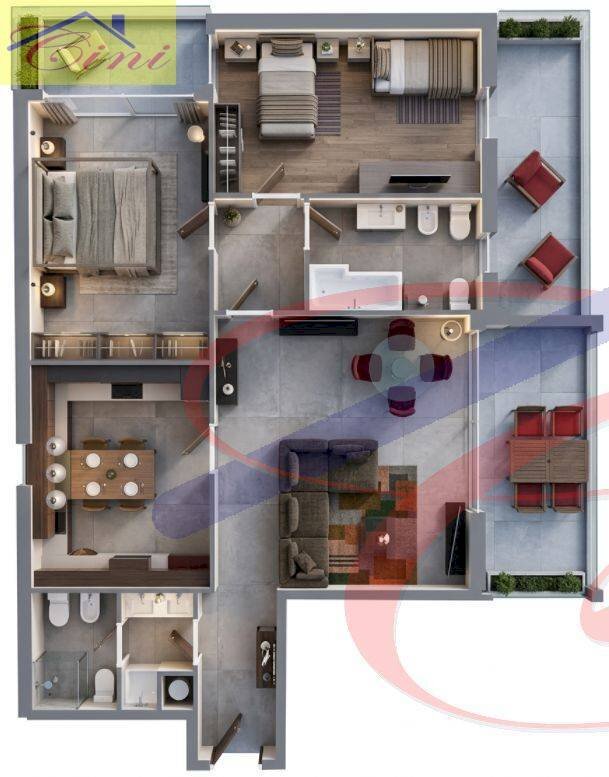 Foto 45 - Three-room apartment piazza giosue' carducci, Lecco - floor plans 1