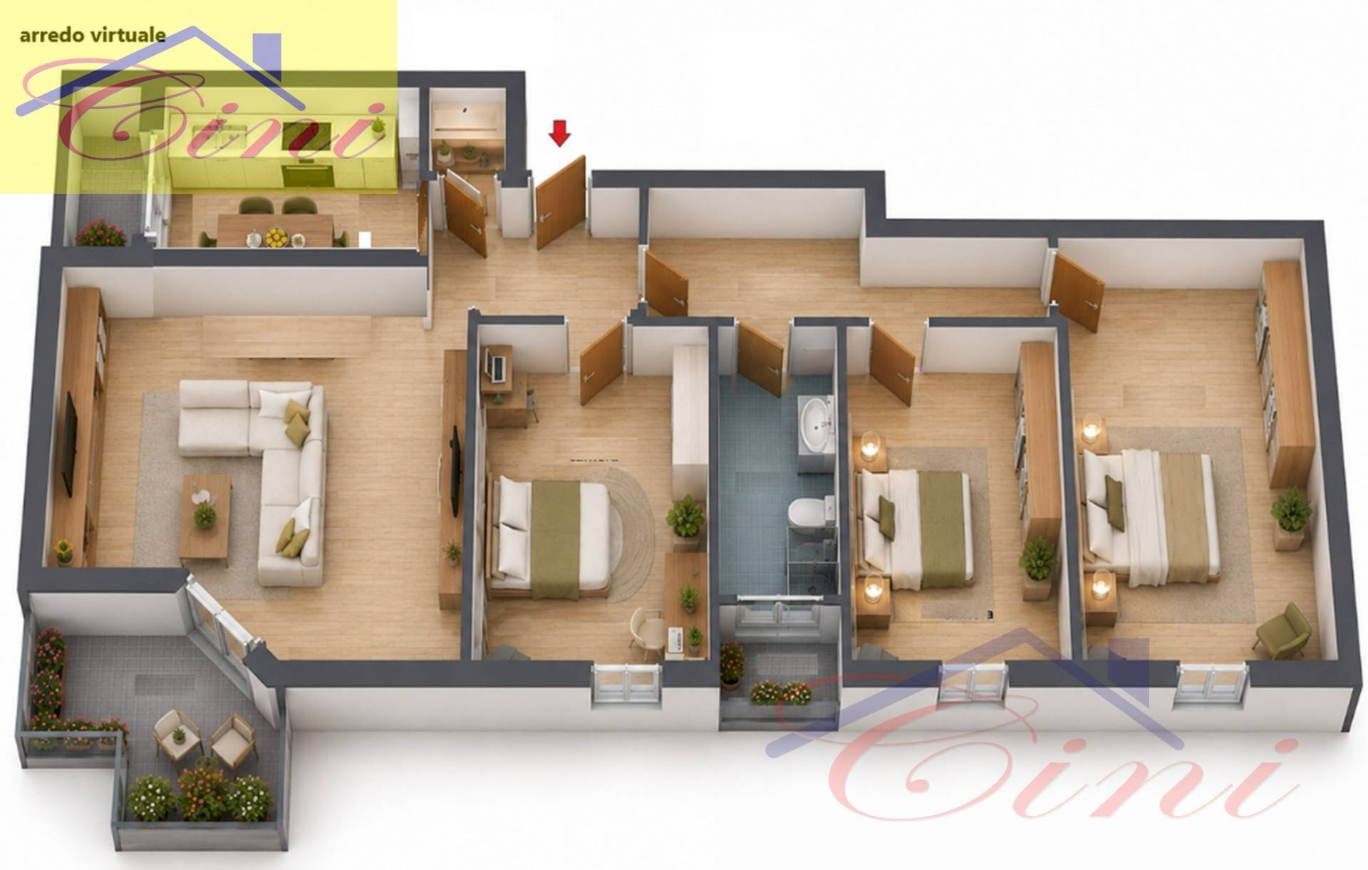 Foto 22 - Four-room apartment via pasubio, Lecco - floor plans 1