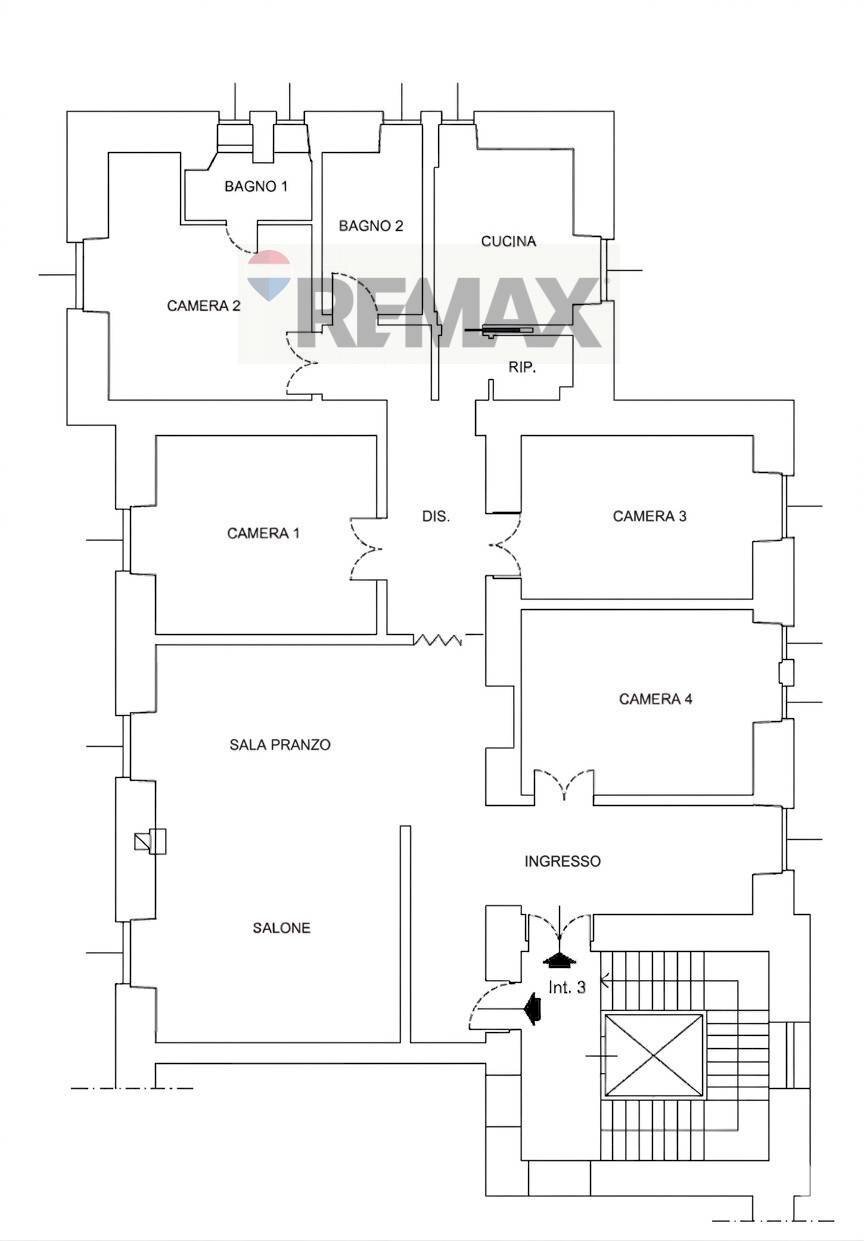 Pianta 2D - Appartamento Via Prenestina
 
82, Roma - planimetria 1