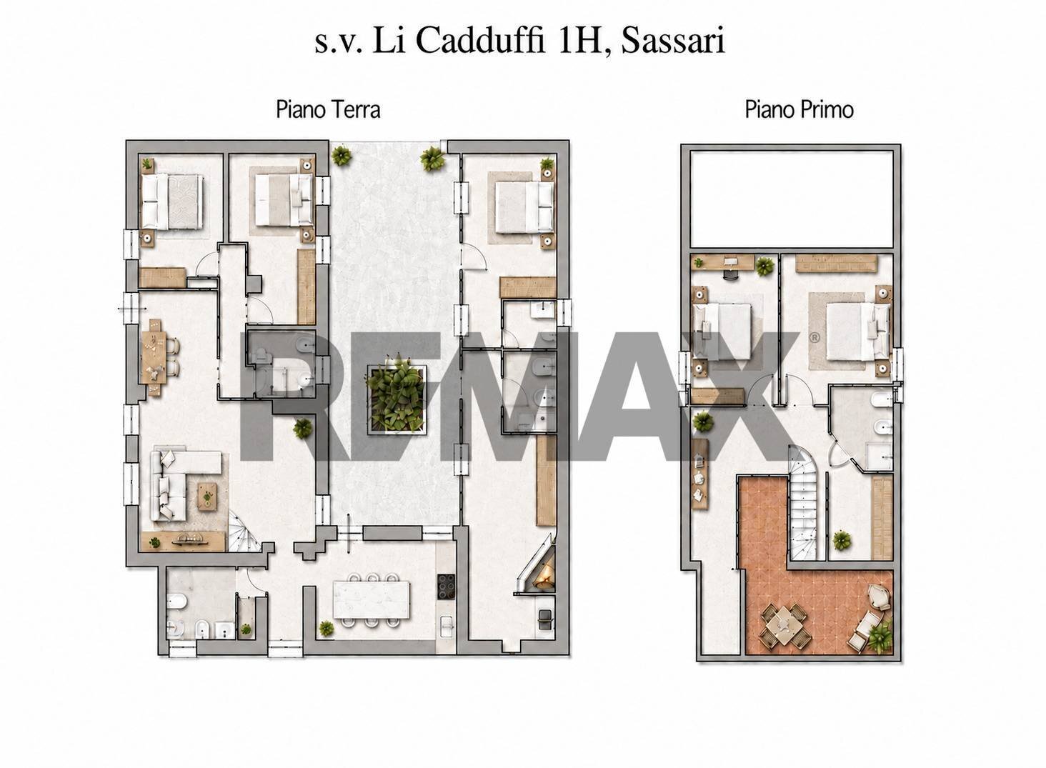 Pianta 2D - Villa S.V. Li Cadduffi
 
1H, Sassari - floor plans 1