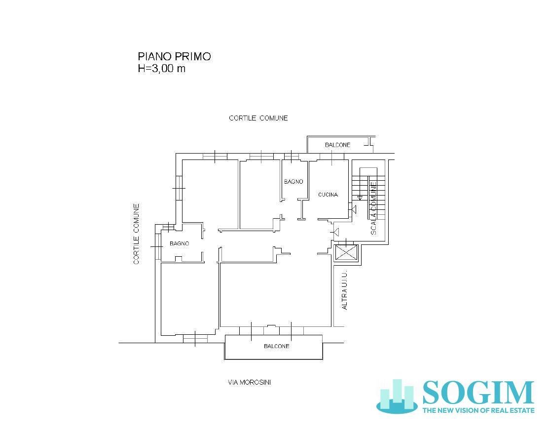 Foto 61 - Four-room apartment VIA EMILIO MOROSINI
 
40, Milano - floor plans 1