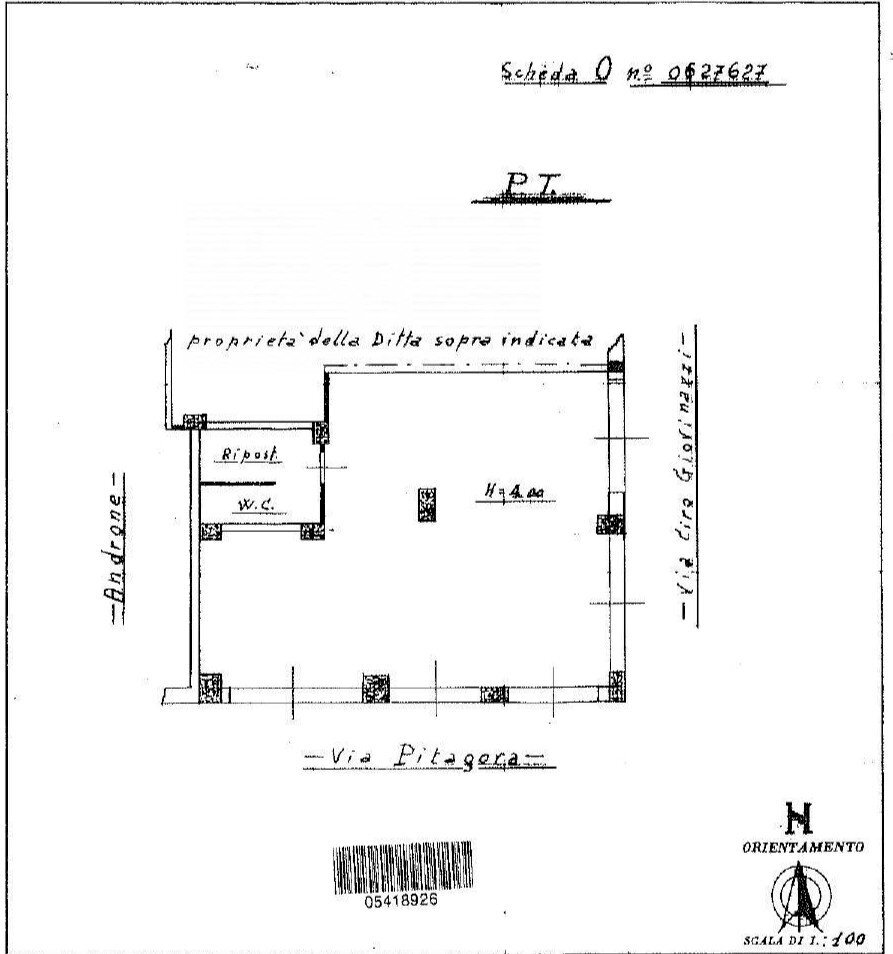 Foto 14 - Cafeteria - Cold Bar Via Pitagora
 
67/c, Taranto - floor plans 1