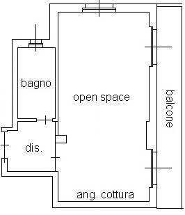 Loft via Pianezza, 6, Torino (zona San Donato) - planimetria 1