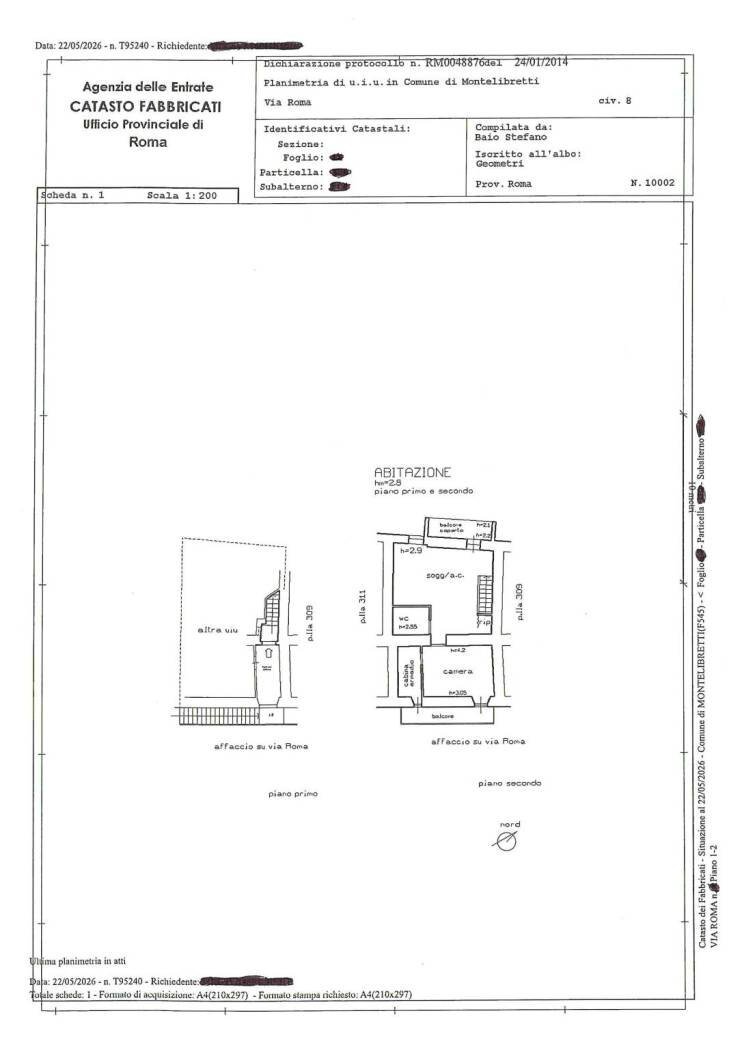 Appartamento via Roma, 8, Montelibretti - planimetria 1