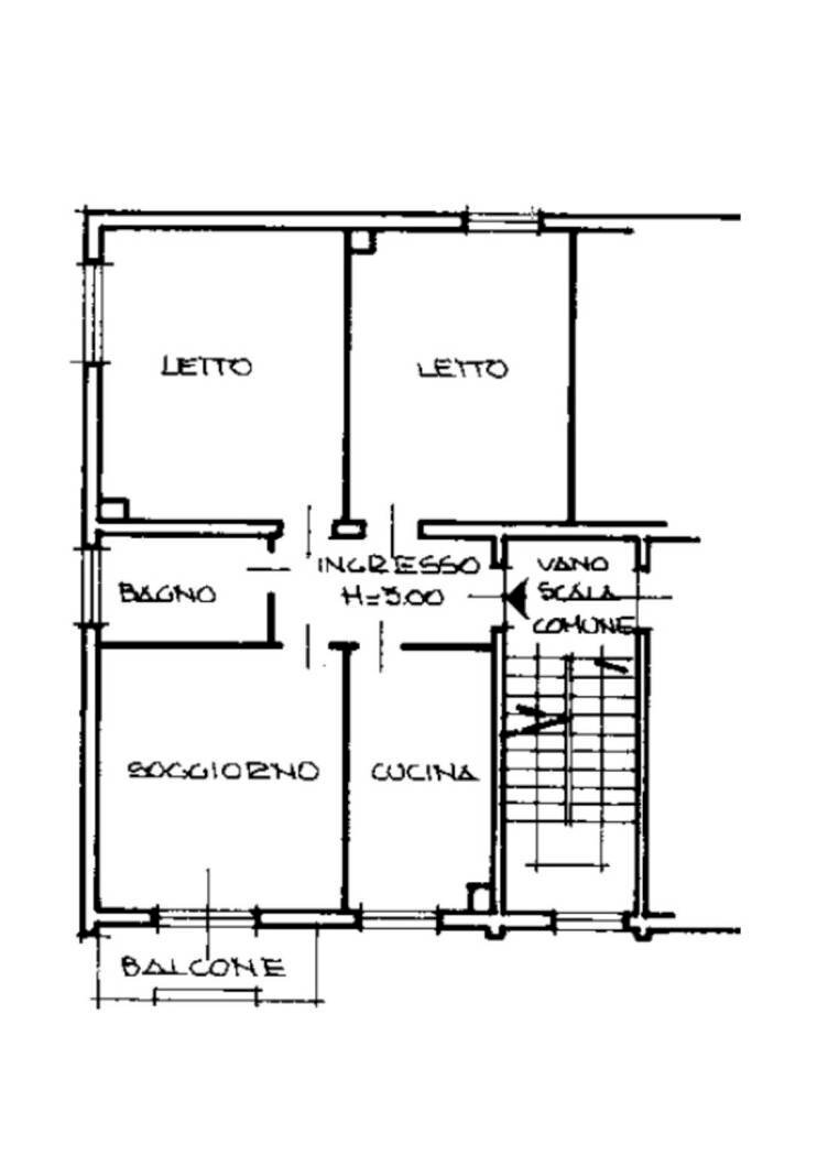 Trilocale strada Gedeone Ferrarini, Parma - planimetria 1
