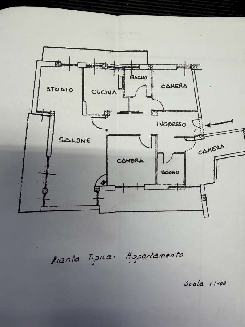 plan - Appartamento via Orsini, Genova (zona Albaro) - planimetria 1
