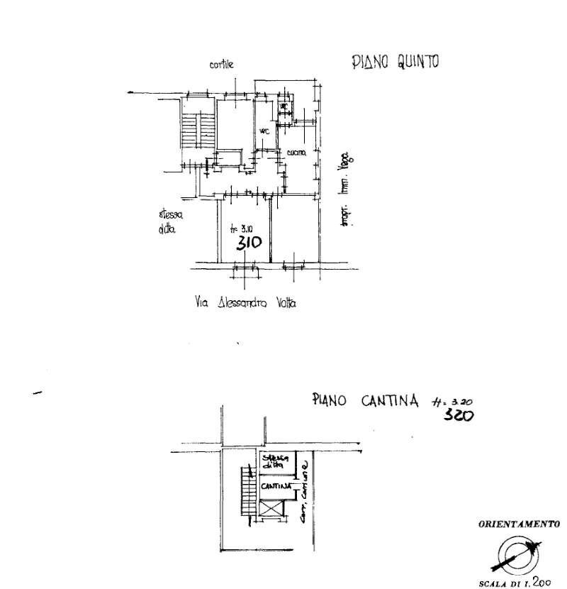 Planimetria - Quadrilocale via VOLTA, 9, Torino (zona Centro) - planimetria 1