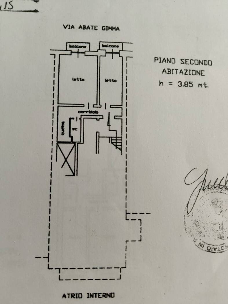 Bilocale via Abate Giacinto Gimma, 330, Bari - planimetria 1
