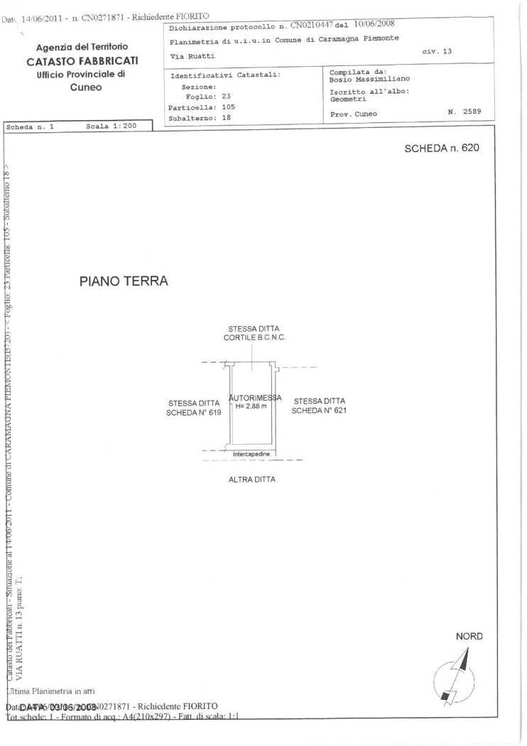 Four-room apartment via Ruatti, Caramagna Piemonte - floor plans 1