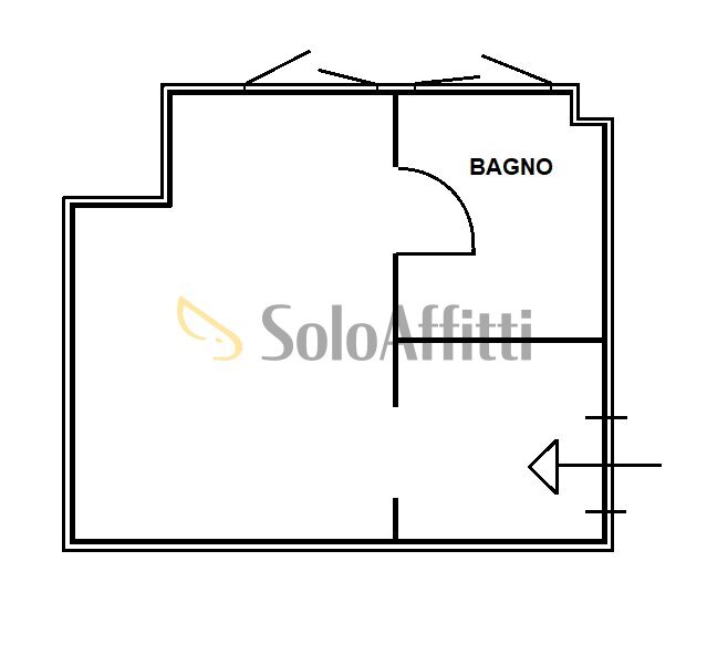 planimetria - Monolocale Via Rutilio Namaziano, Roma - planimetria 1