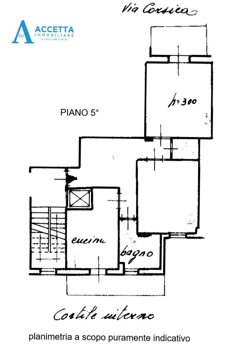planimetria - Two-room apartment Via Corsica 15, Taranto - floor plans 1