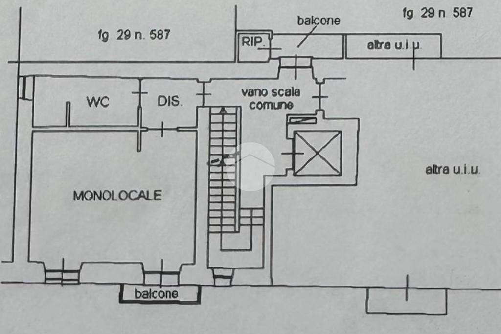 One-room apartment Via Umberto I, Carignano - floor plans 1