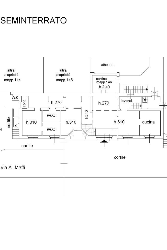 Three-room apartment Via Antonio Maffi, Milano (neighborhood Niguarda) - floor plans 1