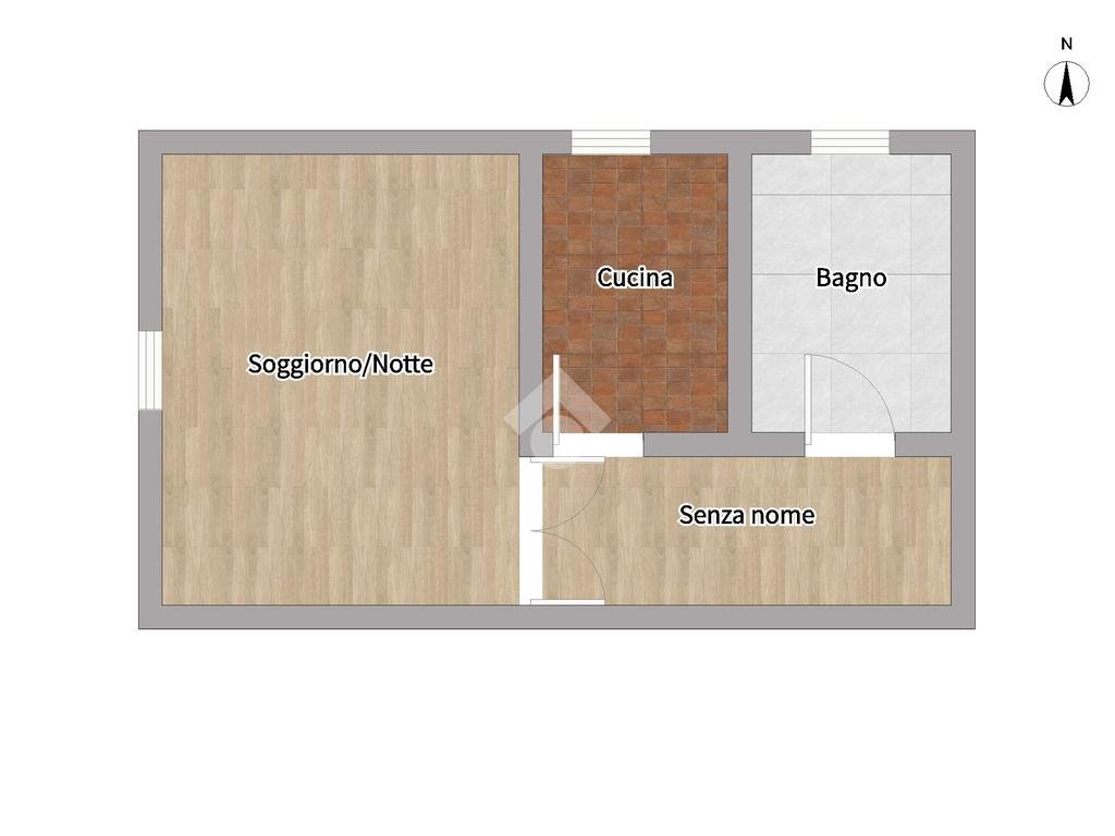 Monolocale Via Bartolomeo Panizza, Milano (zona Washington) - planimetria 1