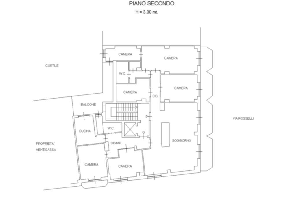 Appartamento Via F.lli Rosselli, Asti - planimetria 1