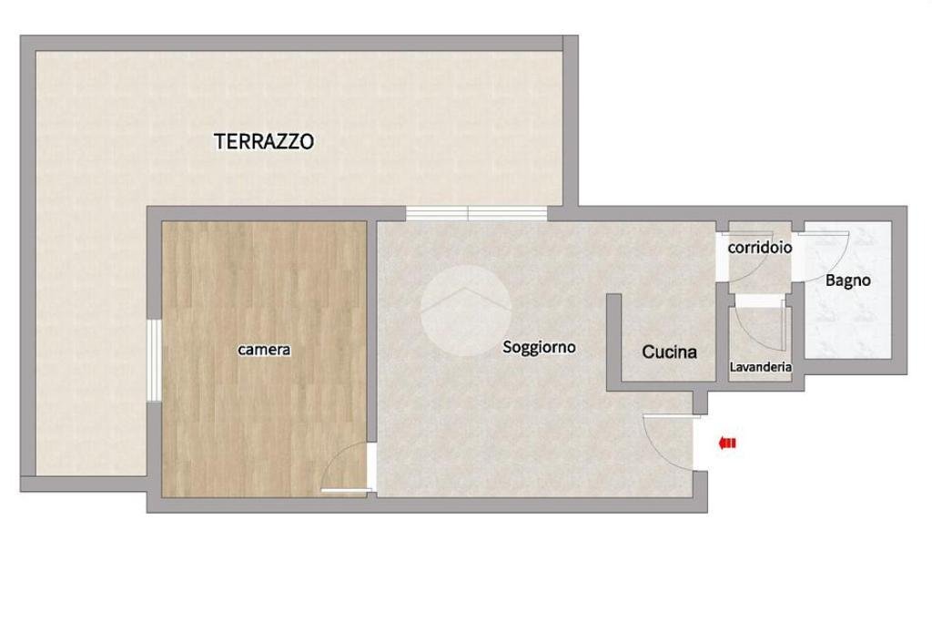 Two-room apartment Via baldo degli ubaldi, Milano (neighborhood Villapizzone) - floor plans 1
