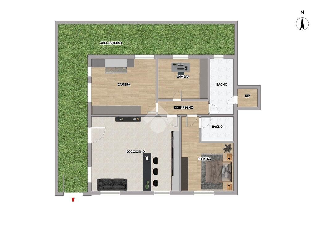 Casa indipendente P.za S. Giorgio, Bareggio - planimetria 1