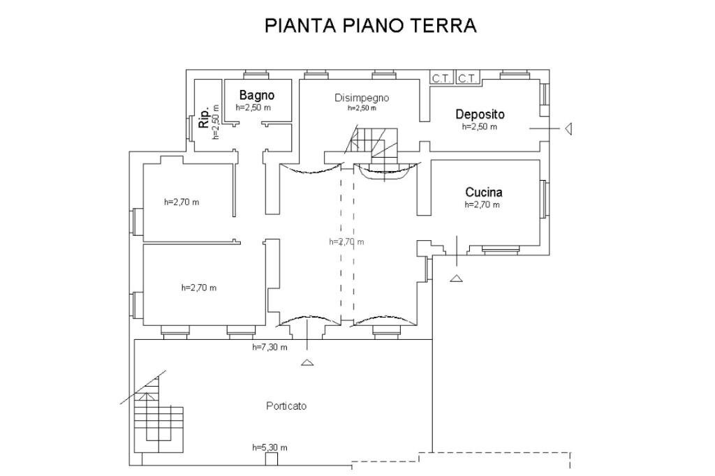 Independent house Frazione San Giovanni Perucca, Trinità - floor plans 1