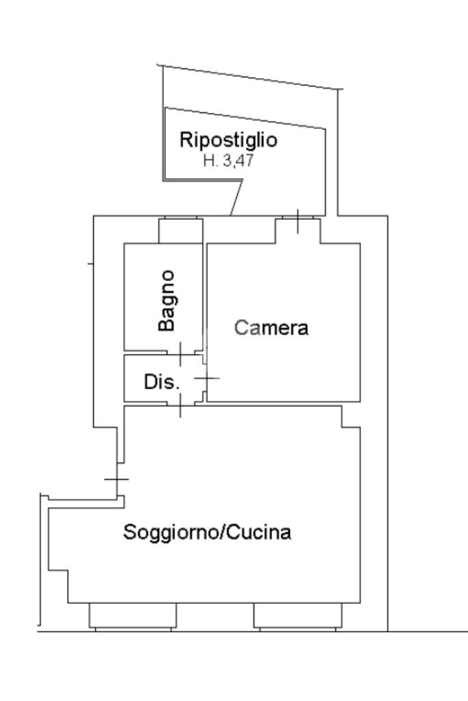 Trilocale Via Roma, Campiglia Cervo - planimetria 1
