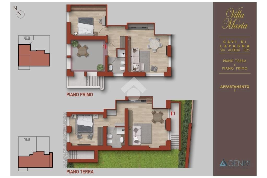 Two-room apartment Via aurelia, Lavagna - floor plans 1