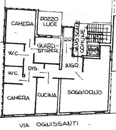 Foto 25 - Quadrilocale Via Ognissanti
 
12, Padova - planimetria 1