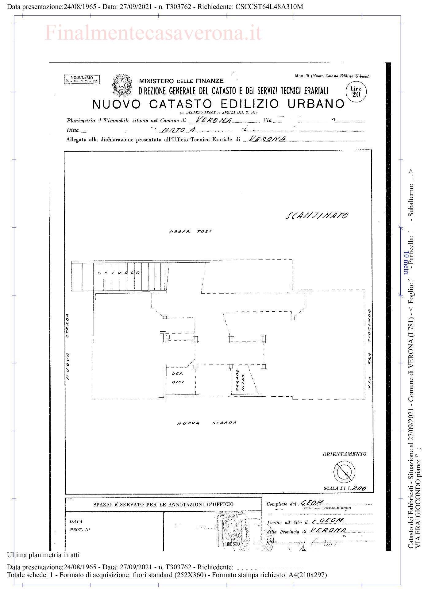 Foto 25 - Trilocale Via Vanvitelli
 
4, Verona - planimetria 1