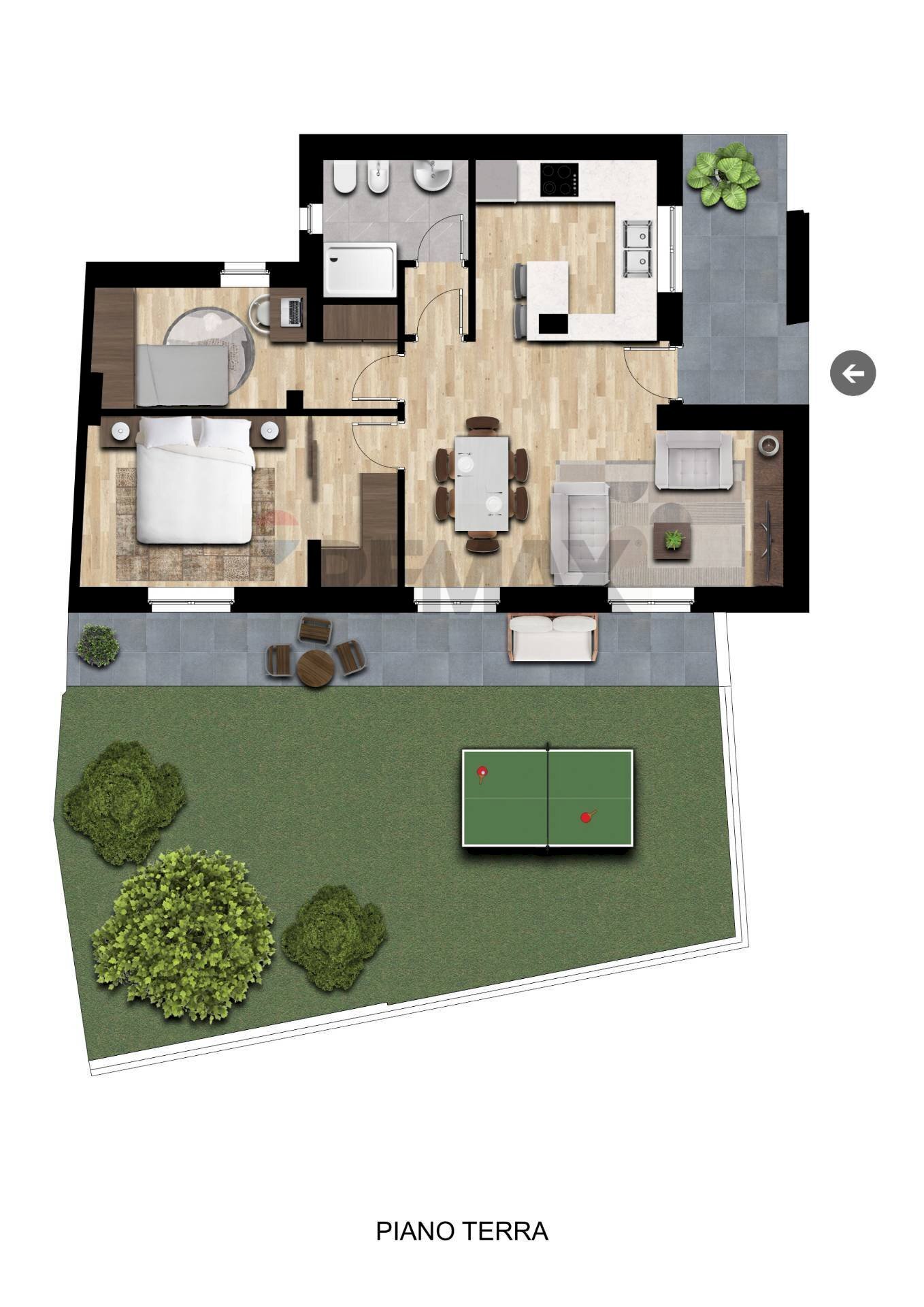 Pianta 2D - Trilocale Piazza Umberto l
 
4, Casazza - planimetria 1