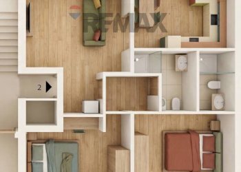 Pianta 3D - Three-room apartment Via Senese
 
91, Poggibonsi - photo 5