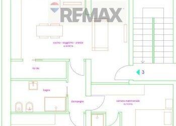 Pianta 2D - Three-room apartment Via Senese
 
91, Poggibonsi - photo 5