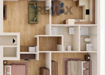 Pianta 3D - Three-room apartment Via Senese
 
91, Poggibonsi - photo 5