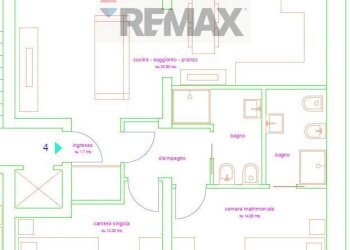 Pianta 2D - Three-room apartment Via Senese
 
91, Poggibonsi - photo 6