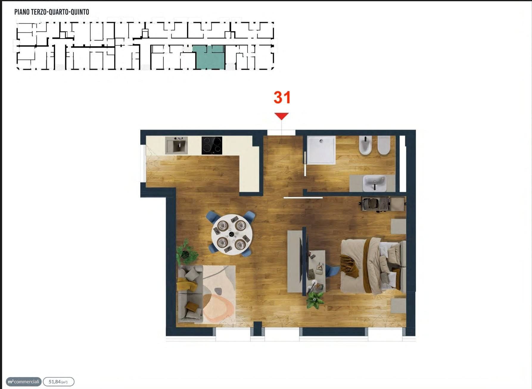 Foto 22 - Two-room apartment Piazza Brescia
 
15-17, Jesolo - floor plans 1