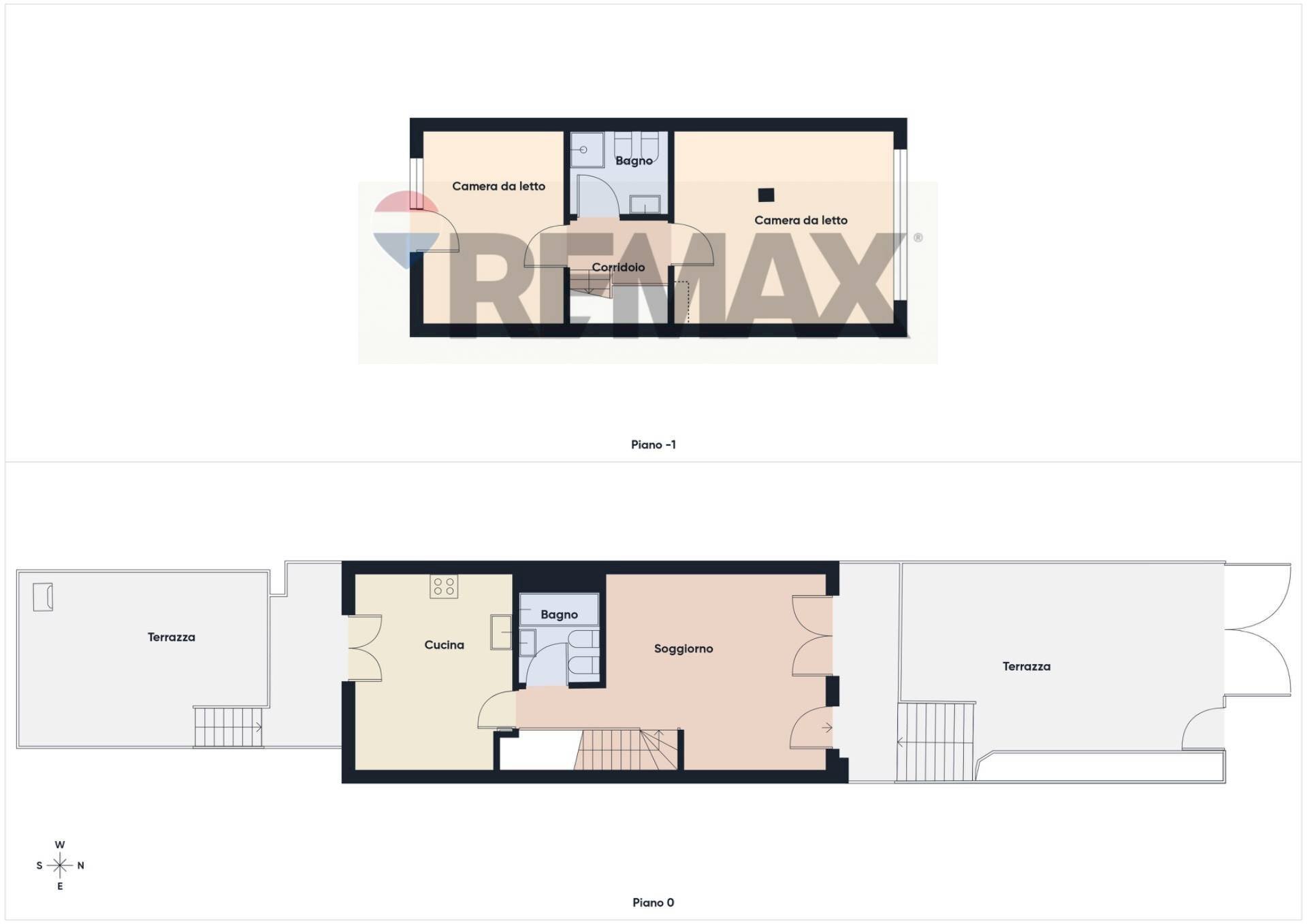 Pianta 2D - Terraced Villa Via Silvio Serra
 
87, Roma - floor plans 1
