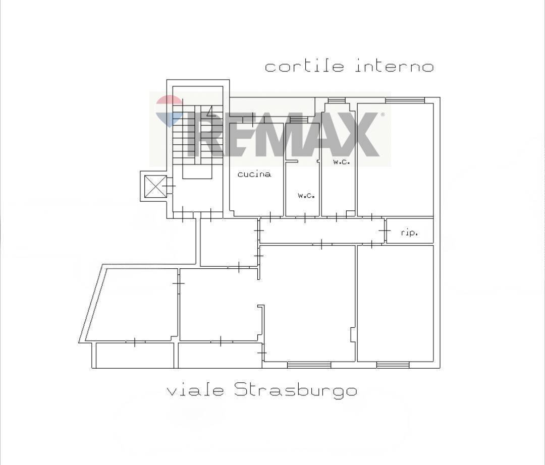 Pianta 2D - Appartamento Viale Strasburgo
 
181, Palermo - planimetria 1