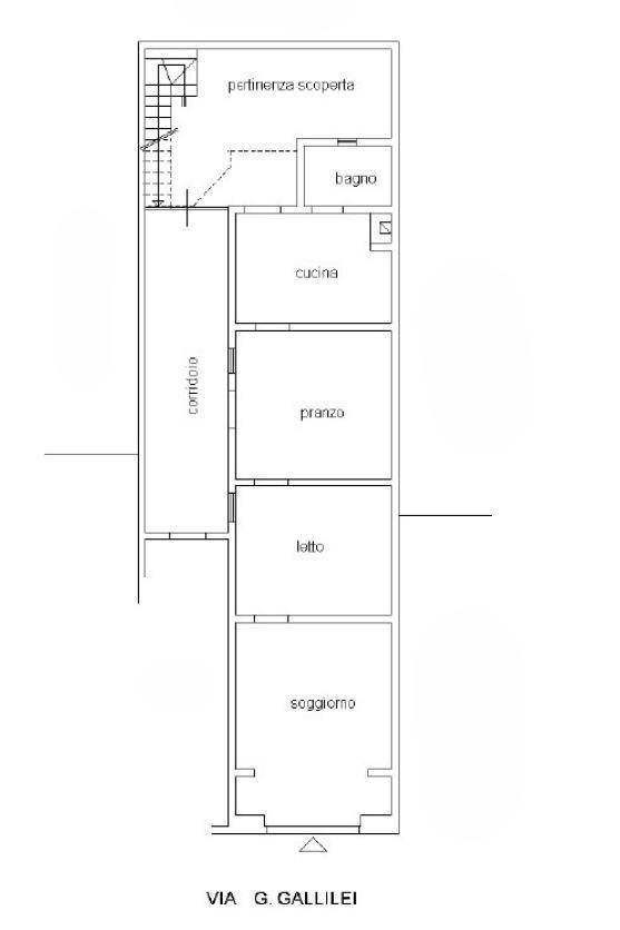Casa indipendente via Galileo Galilei, Matino - planimetria 1