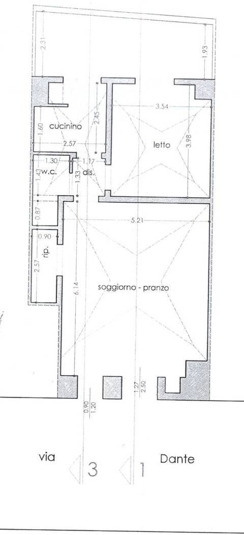 Appartamento via Dante, Aradeo - planimetria 1