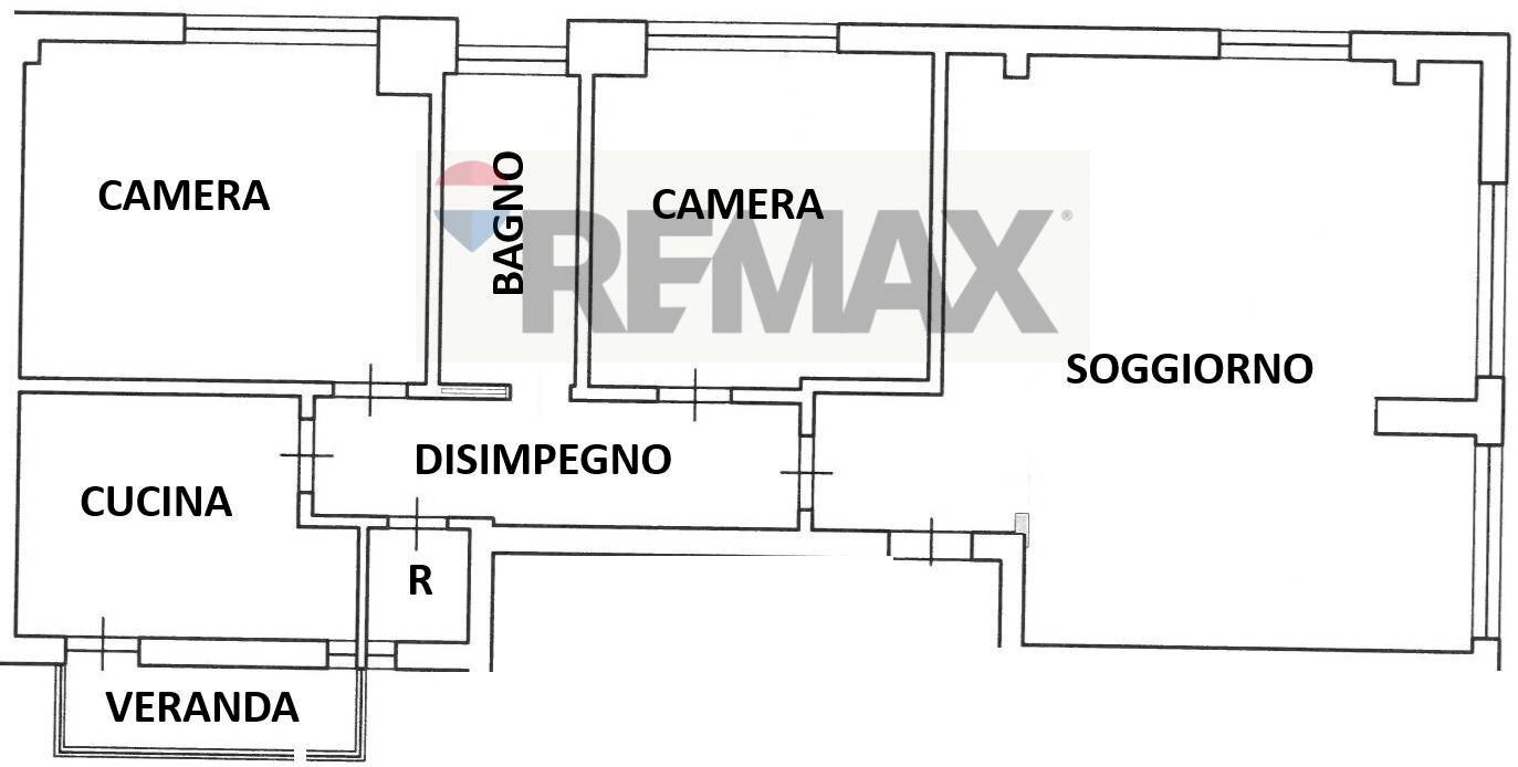 Pianta 2D - Four-room apartment Viale degli Avvalorati
 
42, Livorno - floor plans 1