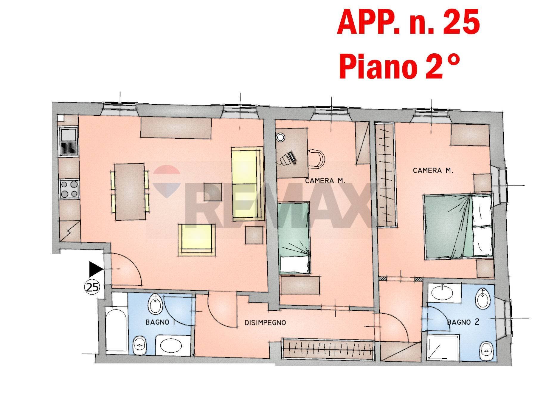 Pianta 2D - Trilocale via gramugnana
 
24, Casciana Terme Lari - planimetria 1