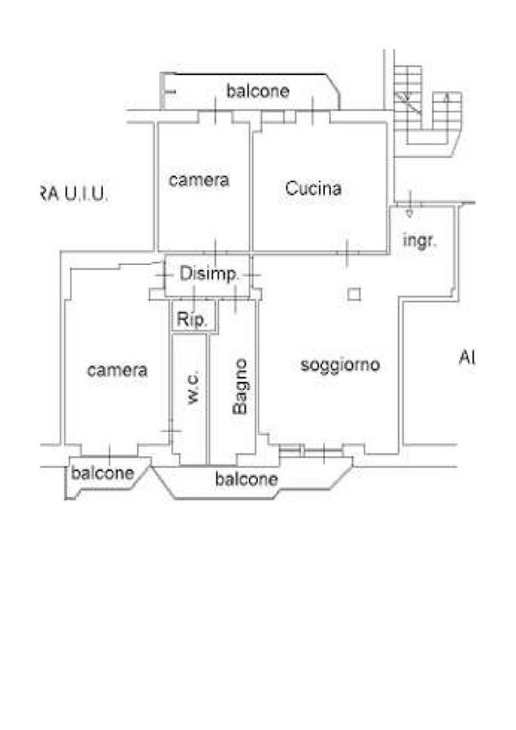 Quadrilocale via Tunisi, 68/8, Torino (zona Lingotto) - planimetria 1