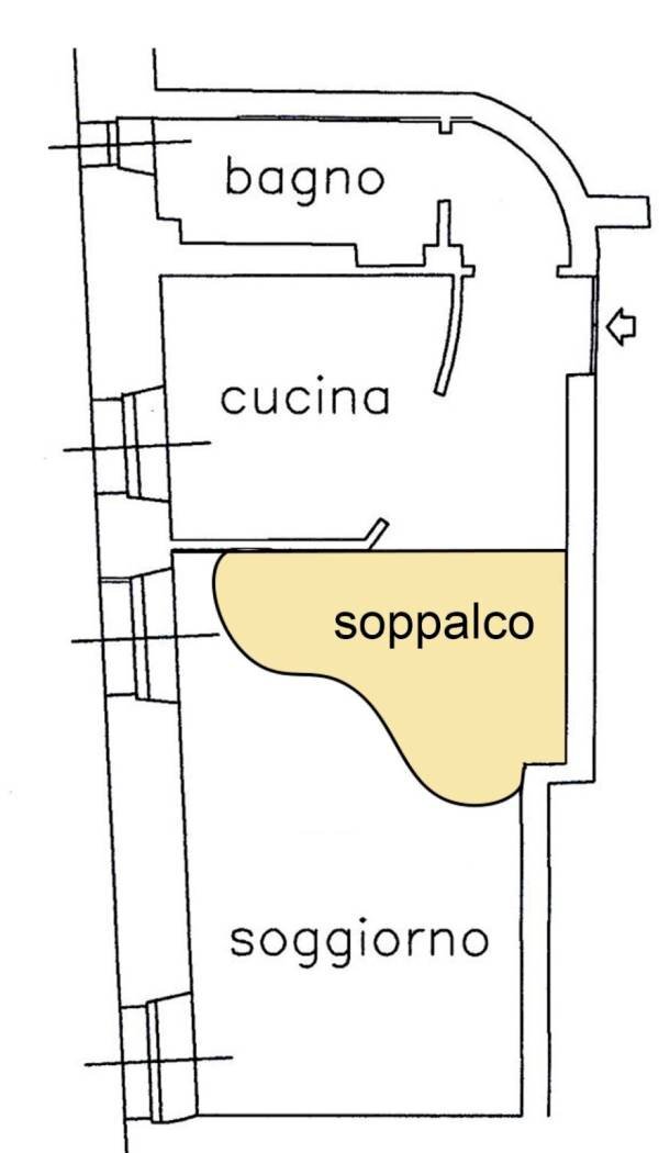 Bilocale via di San Bernardo, 8, Genova (zona Centro Storico) - planimetria 1