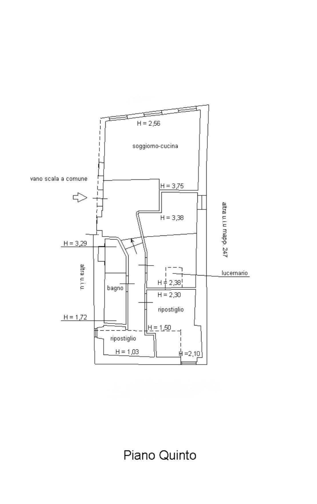 Foto 15 - Four-room apartment Via Santa Croce, Lucca - floor plans 1