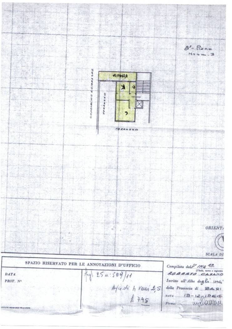 Monolocale via Abate Giacinto Gimma, 348, Bari - planimetria 1