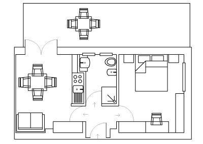 Two-room apartment via Felice Cavallotti, 33, Cuneo (neighborhood Centro) - floor plans 1